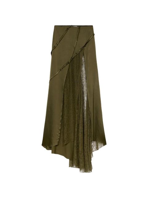 Blumarine lace-overlay skirt - Green - zdjęcie produktu nr 1