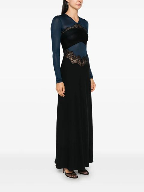 Christopher Esber lace-detailed maxi dress - Black