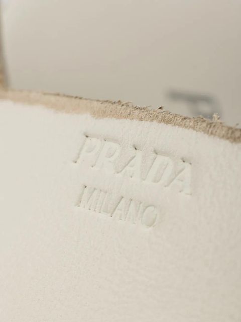 Prada antiqued leather sandals - Neutrals