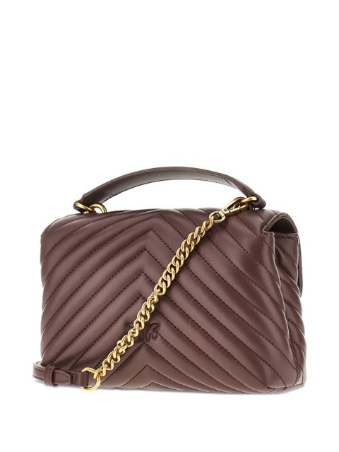 PINKO Classic Love chevron tote bag - Brown - zdjęcie produktu nr 2