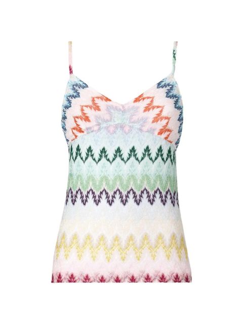 Missoni V-neck zig-zag top - White - zdjęcie produktu nr 1