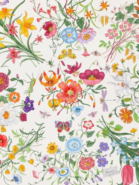 Gucci flora-print scarf - White - zdjęcie produktu nr 2
