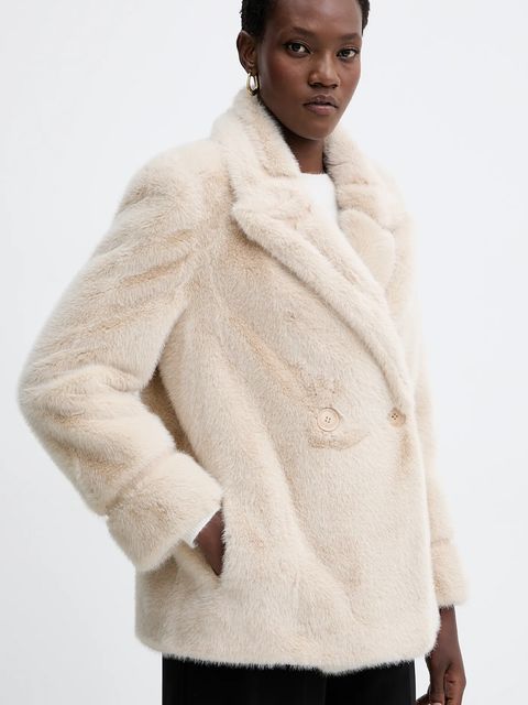 Twinset płaszcz kolor beżowy 252TT2154