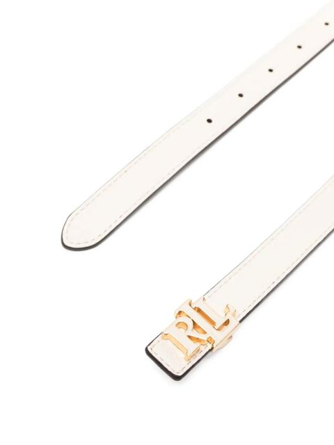 Lauren Ralph Lauren logo-buckle leather belt - White - zdjęcie produktu nr 2