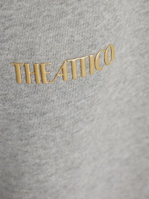 The Attico cotton track pants - Grey