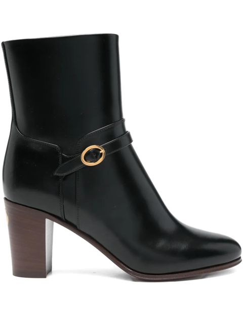 Valentino Garavani Pattie leather buckle-fastening boots - Black - zdjęcie produktu nr 1