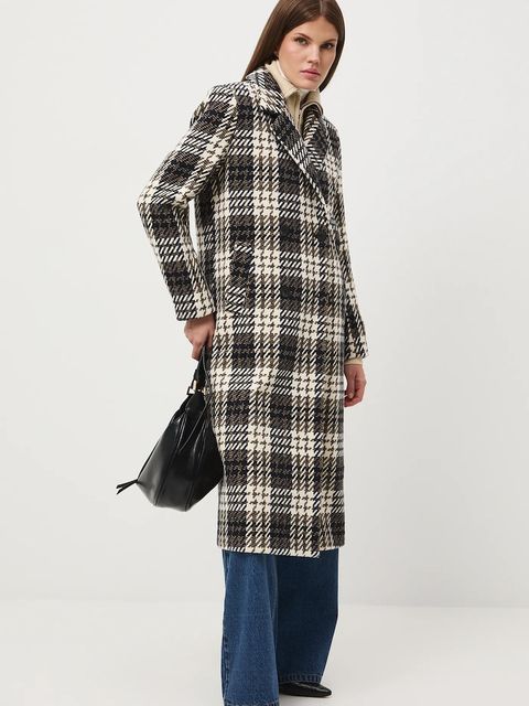 Medicine płaszcz z dodatkiem wełny kolor multicolor