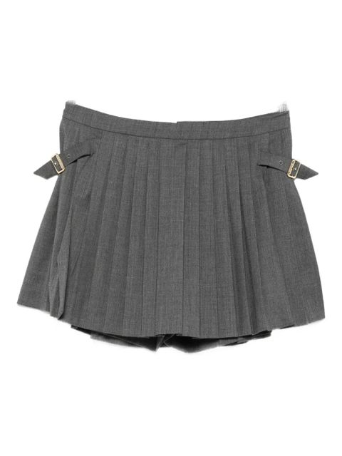 SANDRO pleated buckle skorts - Grey