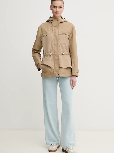 MACKAGE parka damska kolor beżowy przejściowa KAORI.LVS - zdjęcie produktu nr 2