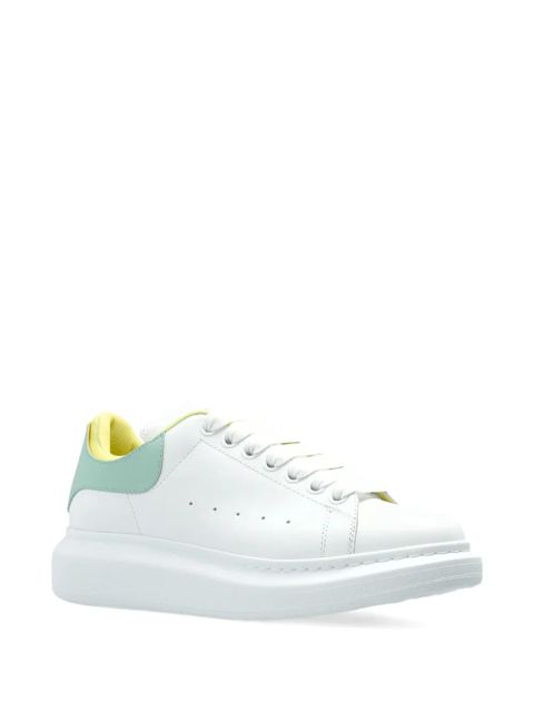 Alexander McQueen Oversized leather platform sneakers - White