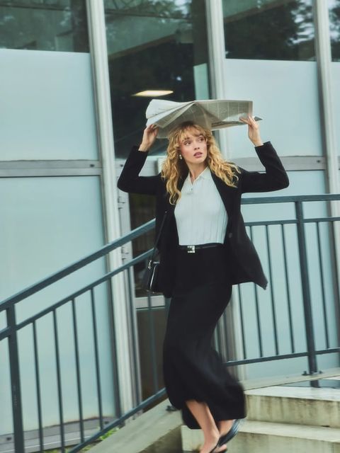 Answear.LAB marynarka kolor czarny jednorzędowa gładka - zdjęcie produktu nr 1