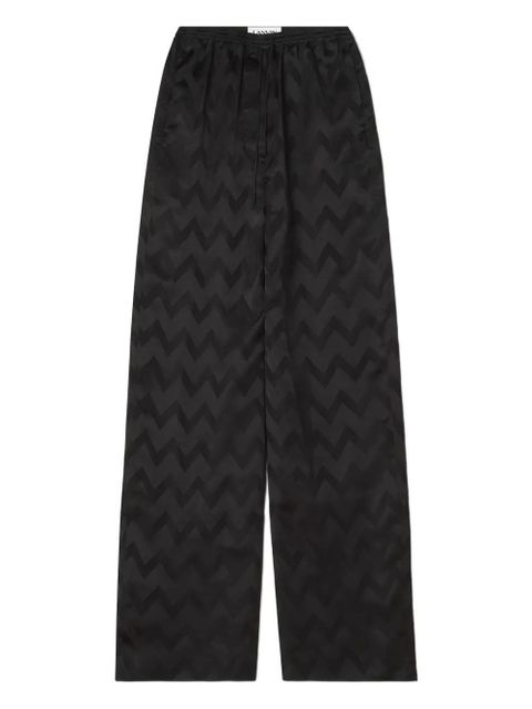 Lanvin chevron-pattern drawstring trousers - Black - zdjęcie produktu nr 1