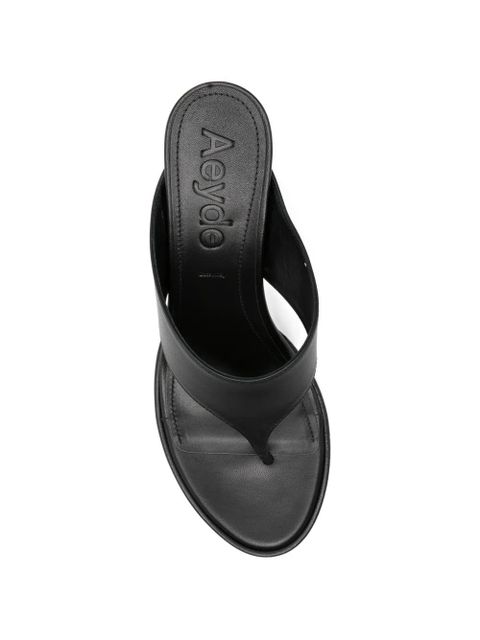 Aeyde Olenna leather heel sandals - Black