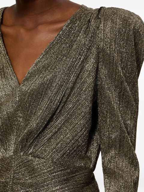 ISABEL MARANT Marlin gathered-sleeves blouse - Gold