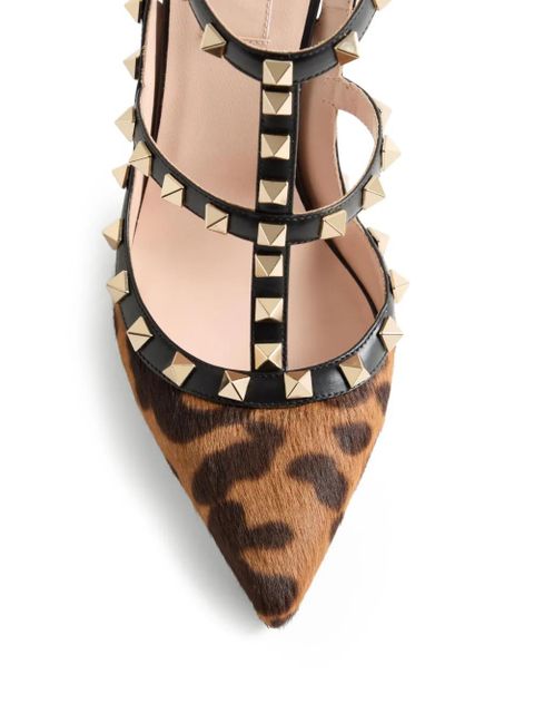 Valentino Garavani Rockstud leopard-print pumps - Black - zdjęcie produktu nr 2