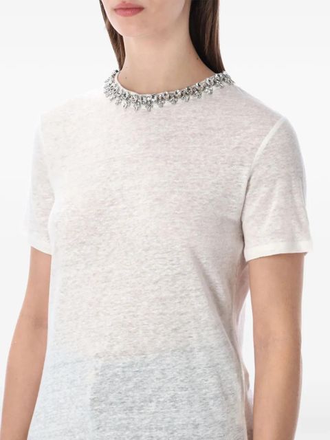 ZIMMERMANN crystal-embellished T-shirt - White