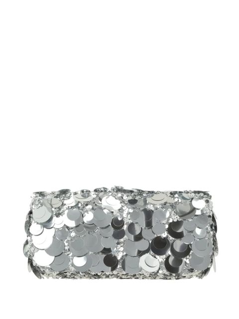 Rabanne sequin-embellished clutch bag - Silver - zdjęcie produktu nr 1