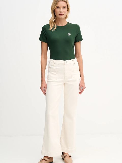 Tommy Hilfiger t-shirt damski kolor zielony WW0WW47809 - zdjęcie produktu nr 2