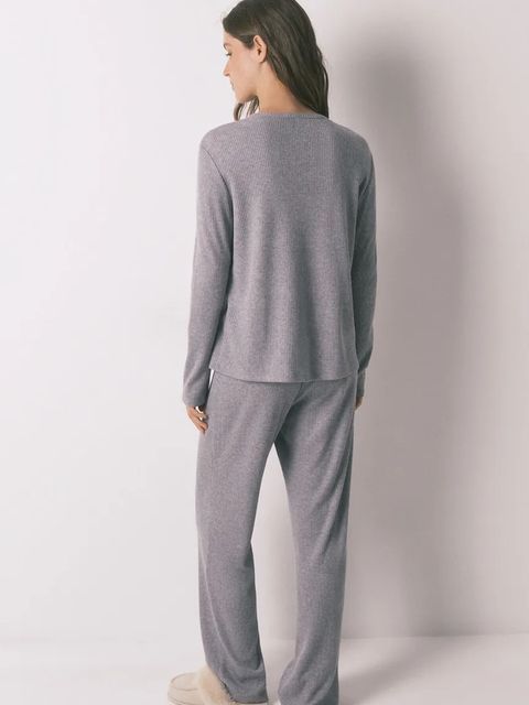 women'secret komplet piżamowy damska kolor szary 3792065