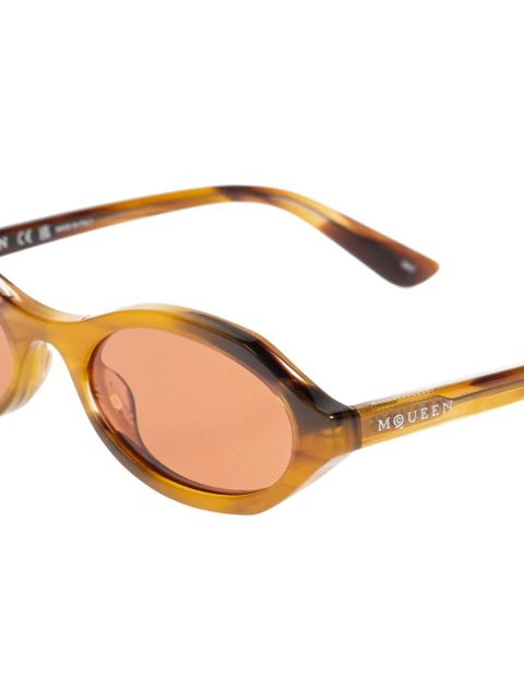 Alexander McQueen oval-frame sunglasses - Brown - zdjęcie produktu nr 2
