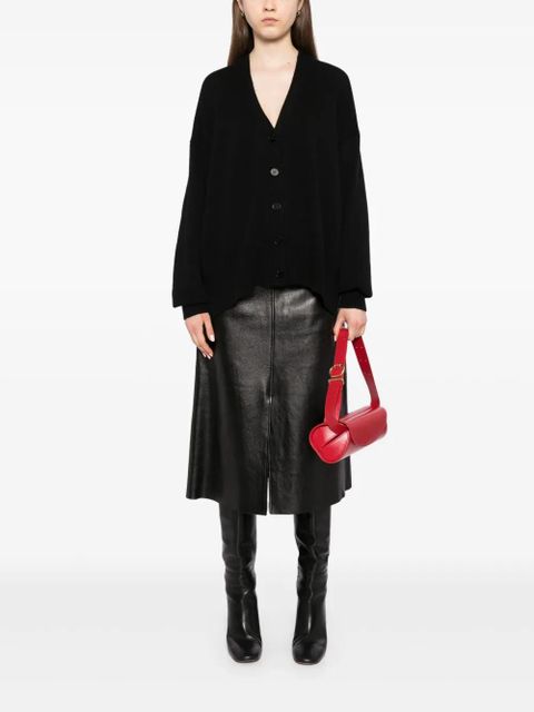 Jil Sander V-neck cashmere cardigan - Black - zdjęcie produktu nr 2