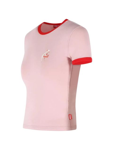 Diesel crew-neck print T-shirt - Pink