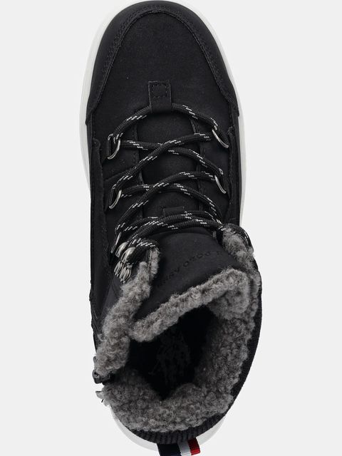 U.S. Polo Assn. botki ICY007 damskie kolor czarny na płaskim obcasie ocieplone ICY007W/EUH1