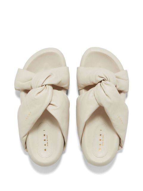 Marni Bubble twist-detail leather sandals - White - zdjęcie produktu nr 2
