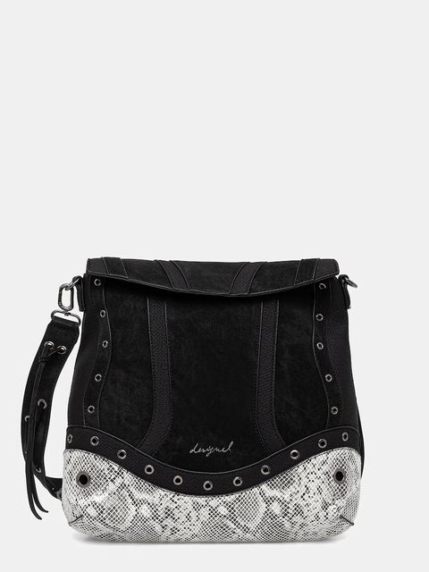 Desigual torebka SNAKE PATCH JERSEY 2 kolor czarny 25WAKP11 - zdjęcie produktu nr 1