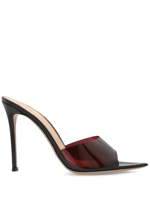 Gianvito Rossi 100mm leather heeled mules - Red - zdjęcie produktu nr 1