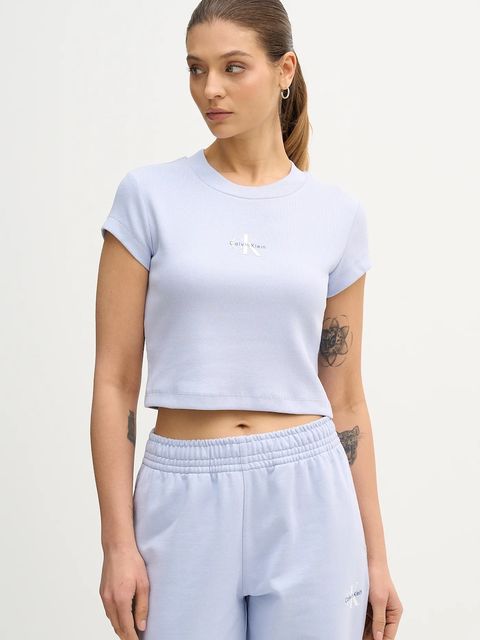 Calvin Klein Jeans t-shirt damski kolor niebieski LV047AB802 - zdjęcie produktu nr 1