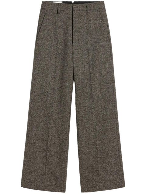 AMI Paris Large Fit high-waisted trousers - Brown - zdjęcie produktu nr 1
