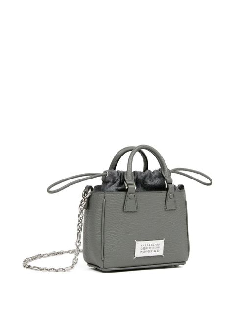 Maison Margiela 5AC Horizontal leather tote bag - Grey - zdjęcie produktu nr 2