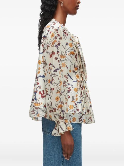 3.1 Phillip Lim ruffled floral-print blouse - Neutrals