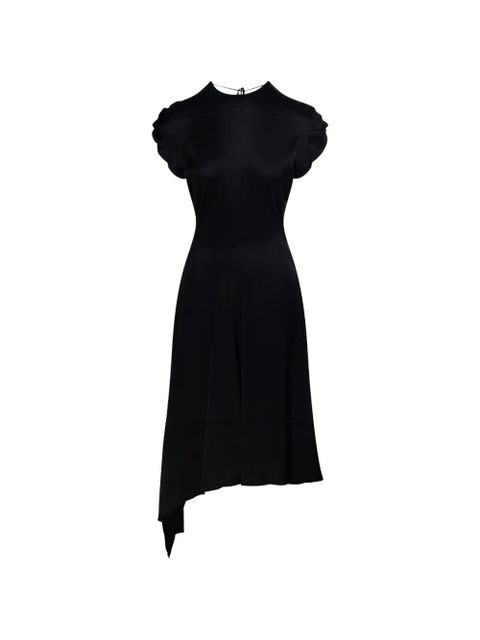 Victoria Beckham asymmetric gathered-sleeve dress - Black - zdjęcie produktu nr 1