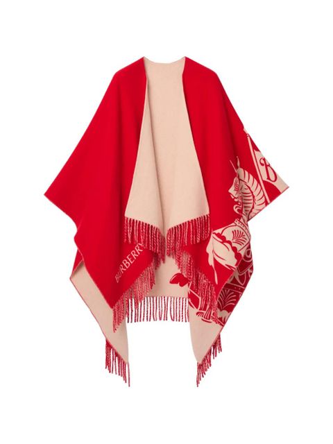 Burberry EKD wool cashmere cape - Red - zdjęcie produktu nr 1