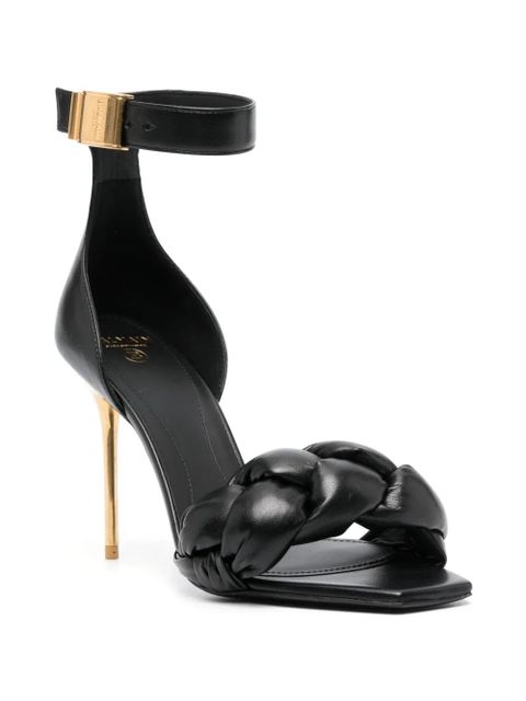 Balmain logo-plaque open-toe sandals - Black - zdjęcie produktu nr 2