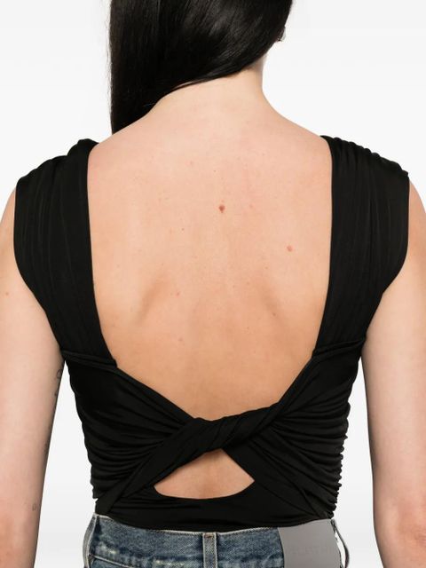 GANNI twisted bodysuit - Black