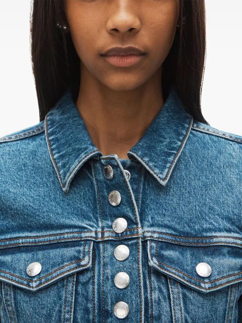 Alexander Wang Shrunken denim jacket - Blue