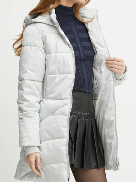 Guess kurtka SELINE damska kolor szary zimowa W4BL58 WGL72