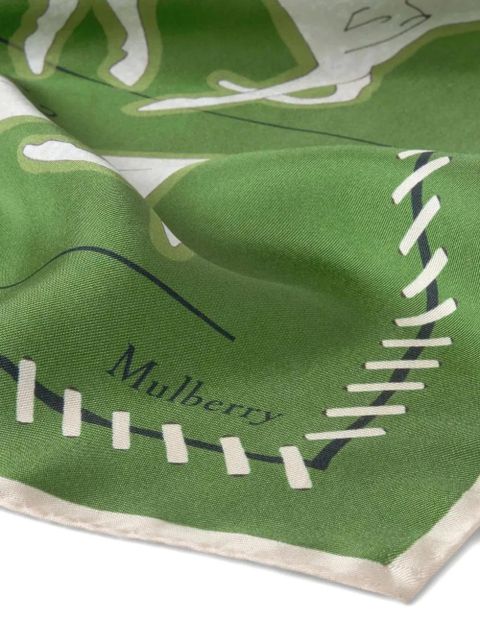 Mulberry Chalk Horse printed scarf - Green - zdjęcie produktu nr 2