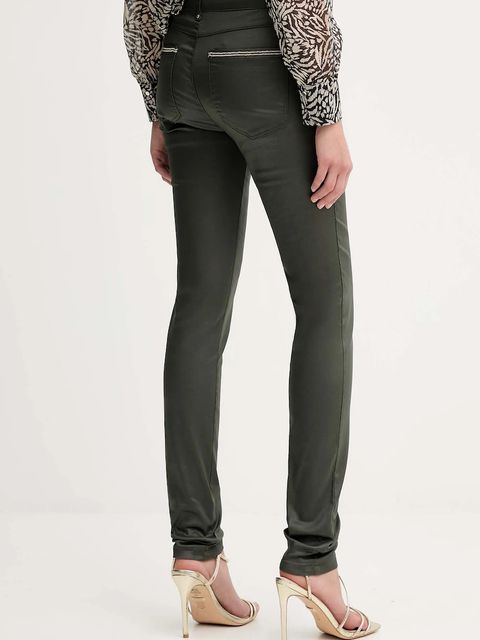 Morgan spodnie PALONA damskie kolor zielony dopasowane medium waist PALONA - zdjęcie produktu nr 2