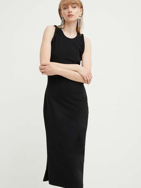 IRO sukienka kolor czarny maxi dopasowana - zdjęcie produktu nr 1