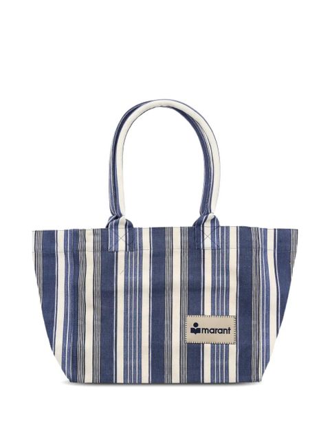 ISABEL MARANT striped-pattern logo-patch tote bag - Blue - zdjęcie produktu nr 1