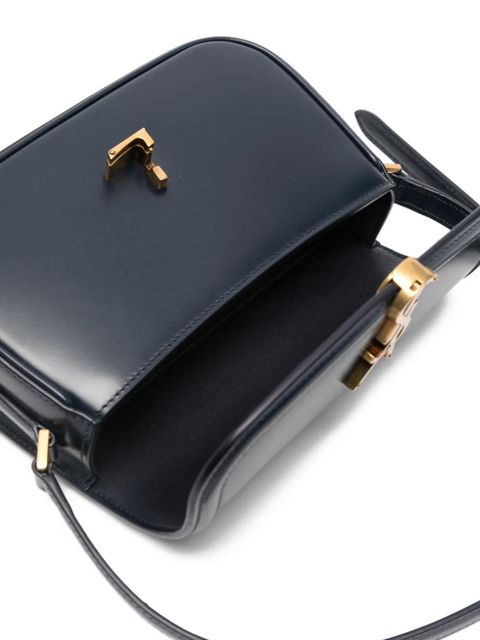 Saint Laurent mini Solferino logo-plaque tote bag - Blue