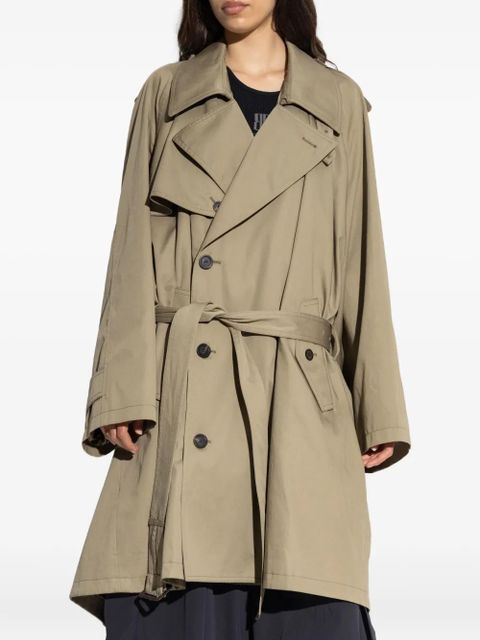 Balenciaga belted double-breasted trench coat - Neutrals