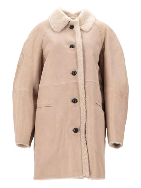 ISABEL MARANT Berthie buttoned coat - Neutrals - zdjęcie produktu nr 1