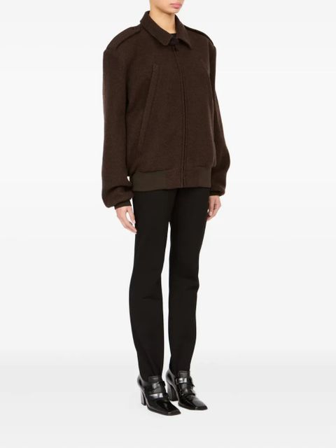 MM6 Maison Margiela zip-up bomber jacket - Brown - zdjęcie produktu nr 2