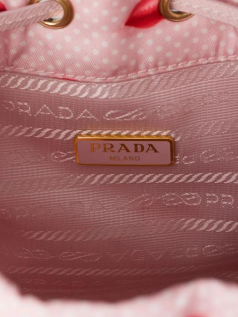 Prada Re-Nylon printed drawstring bucket bag - Pink