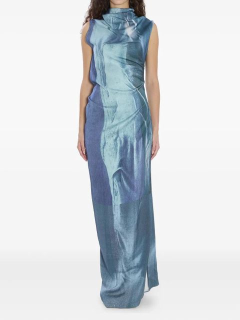 Jean Paul Gaultier geometric-print maxi dress - Blue - zdjęcie produktu nr 1